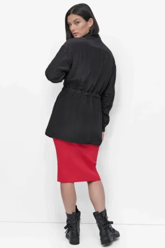 Langärmelige, strukturierte Anorak-Jacke