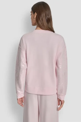 Langärmliges Sweatshirt mit Pailletten