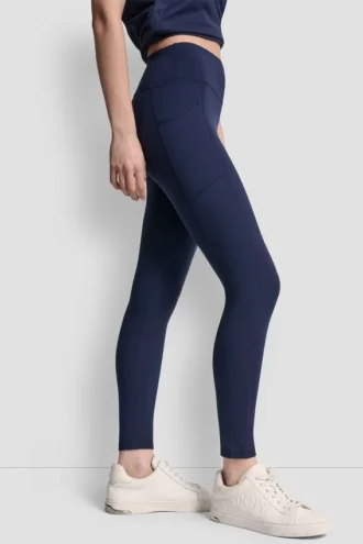 Leggings mit hohem Bund und Logo in 7/8-Länge