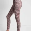 Leggings mit hoher Taille, 7/8-Schnitt, bedruckt, mit Taschen