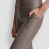 Leggings mit hoher Taille, 7/8-Schnitt, bedruckt, mit Taschen