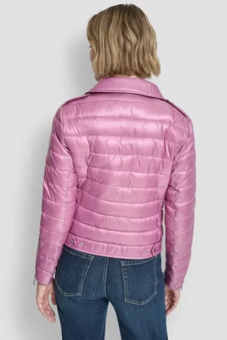 Leichte Steppjacke im Motorrad-Stil