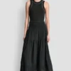 Maxi-Röck mit geraffter Taille und Stufen Maxi-Röck mit geraffter Taille und Stufen