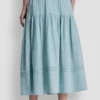 Maxi-Röck mit geraffter Taille und Stufen Maxi-Röck mit geraffter Taille und Stufen