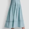 Maxi-Röck mit geraffter Taille und Stufen Maxi-Röck mit geraffter Taille und Stufen