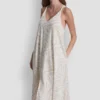 Maxikleid aus Leinenmischung mit Bindeband am Rücken Maxikleid aus Leinenmischung mit Bindeband am Rücken