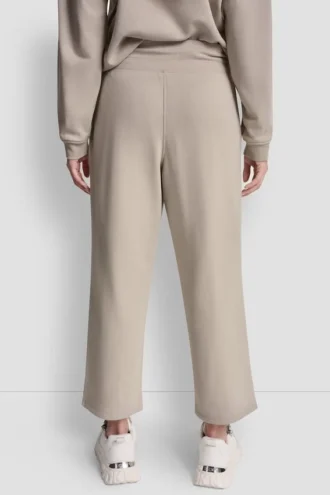 Metallic-Bubble-Logo-Cropped-Hose mit hoher Leibhöhe