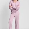 Metallic-Bubble-Logo-Cropped-Hose mit hoher Leibhöhe Metallic-Bubble-Logo-Cropped-Hose mit hoher Leibhöhe