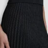 Midi-Kleid aus gemischten Materialien mit Falten Midi-Kleid aus gemischten Materialien mit Falten