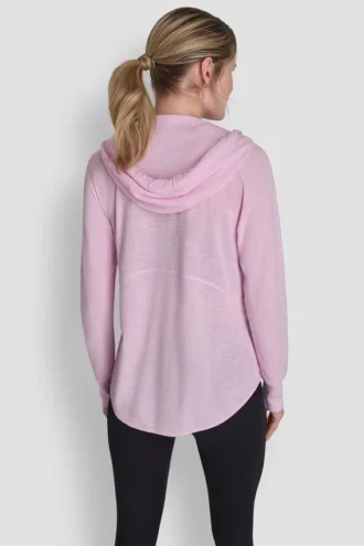 Mini-Hoodie mit durchgehendem Reißverschluss und Waffelstruktur Mini-Hoodie mit durchgehendem Reißverschluss und Waffelstruktur