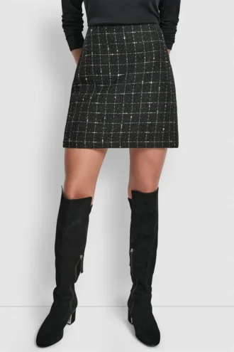 Minirock aus Bouclé-Tweed