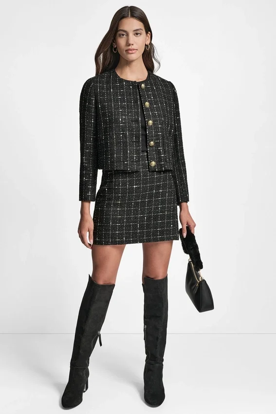 Minirock aus Bouclé-Tweed Minirock aus Bouclé-Tweed