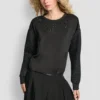 Mix-Media-Sweatshirt mit Bubble-Silhouette Mix-Media-Sweatshirt mit Bubble-Silhouette