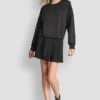 Mix-Media-Sweatshirt mit Bubble-Silhouette Mix-Media-Sweatshirt mit Bubble-Silhouette