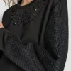 Mix-Media-Sweatshirt mit Bubble-Silhouette Mix-Media-Sweatshirt mit Bubble-Silhouette