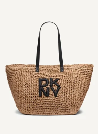 Paloma Crochet Straw Logo Shopper Paloma Crochet Straw Logo Shopper