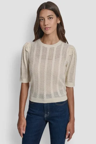 Pointelle-Pullover