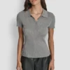 Polo-Pullover mit Lurex