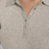 Polo-Pullover mit Lurex