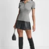 Polo-Pullover mit Lurex