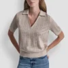 Polo-Pullover mit Strass-Logo