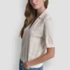 Polo-Pullover mit Strass-Logo