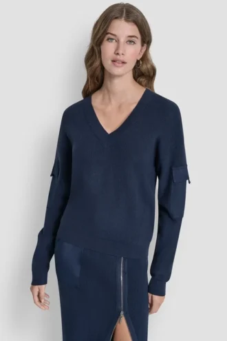 Pullover mit Cargotaschen an den Ärmeln