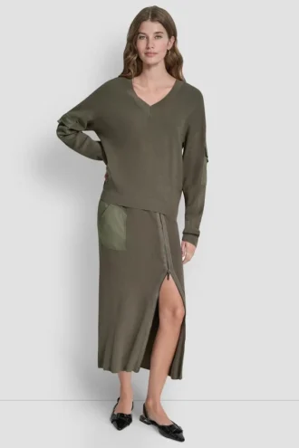 Pullover mit Cargotaschen an den Ärmeln