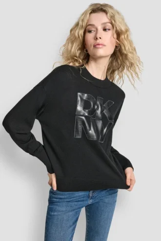 Pullover mit Krokodil-Logo-Aufnäher