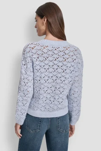 Pullover mit Pointelle-Strickmuster
