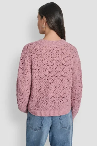 Pullover mit Pointelle-Strickmuster