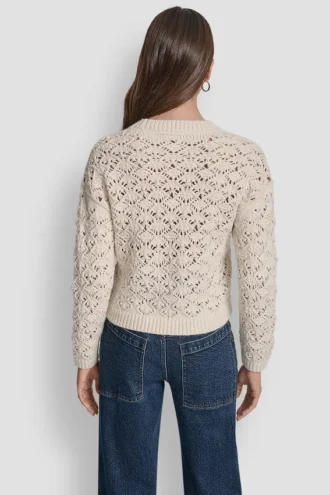 Pullover mit Pointelle-Strickmuster