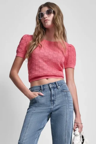 Pullover mit Pointelle-Ziernähten