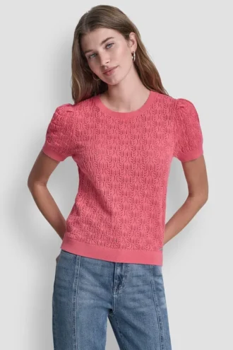 Pullover mit Pointelle-Ziernähten