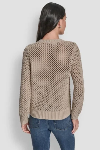 Pullover mit strukturierter Knopfleiste