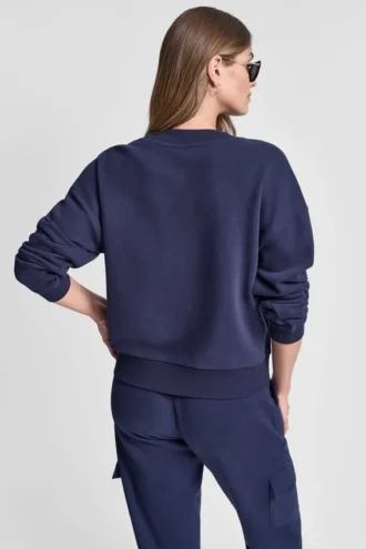 Pullover mit V-Ausschnitt und metallischem Bubble-Logo