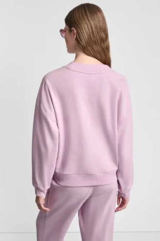 Pullover mit V-Ausschnitt und metallischem Bubble-Logo