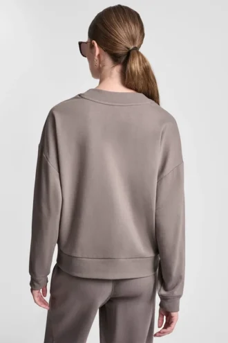 Pullover mit V-Ausschnitt und metallischem Bubble-Logo