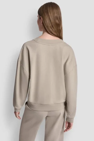 Pullover mit V-Ausschnitt und metallischem Bubble-Logo