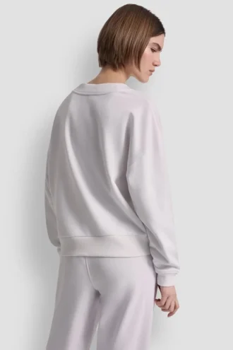 Pullover mit V-Ausschnitt und metallischem Bubble-Logo