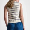 Ärmelloser gestreifter Pullover