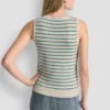 Ärmelloser gestreifter Pullover