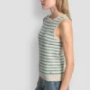 Ärmelloser gestreifter Pullover