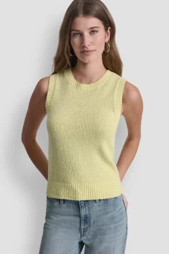 Ärmelloser Pullover mit Rundhalsausschnitt