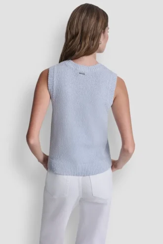 Ärmelloser Pullover mit Rundhalsausschnitt