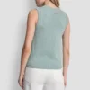 Ärmelloser Pullover mit Rundhalsausschnitt