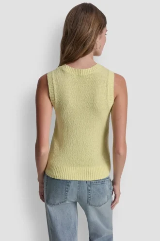 Ärmelloser Pullover mit Rundhalsausschnitt