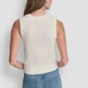 Ärmelloser Pullover mit Rundhalsausschnitt