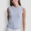 Ärmelloser Pullover mit Rundhalsausschnitt