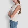 Ärmelloser Pullover mit Rundhalsausschnitt